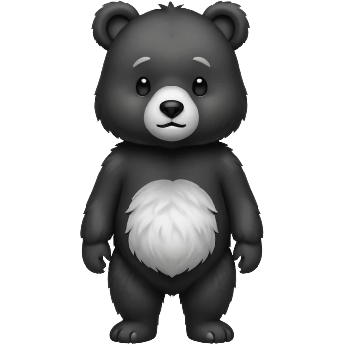 нарисуй черно-белый  медведь  emoji