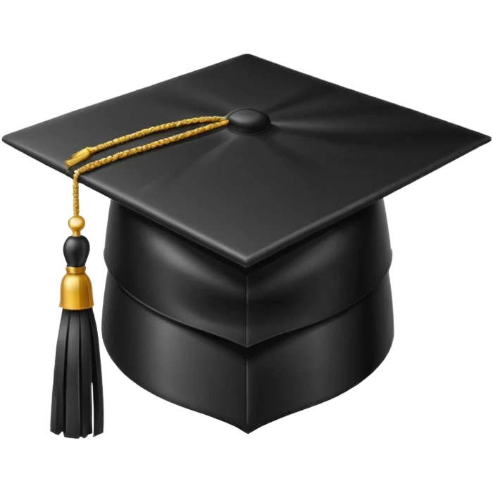 black grad cap emoji