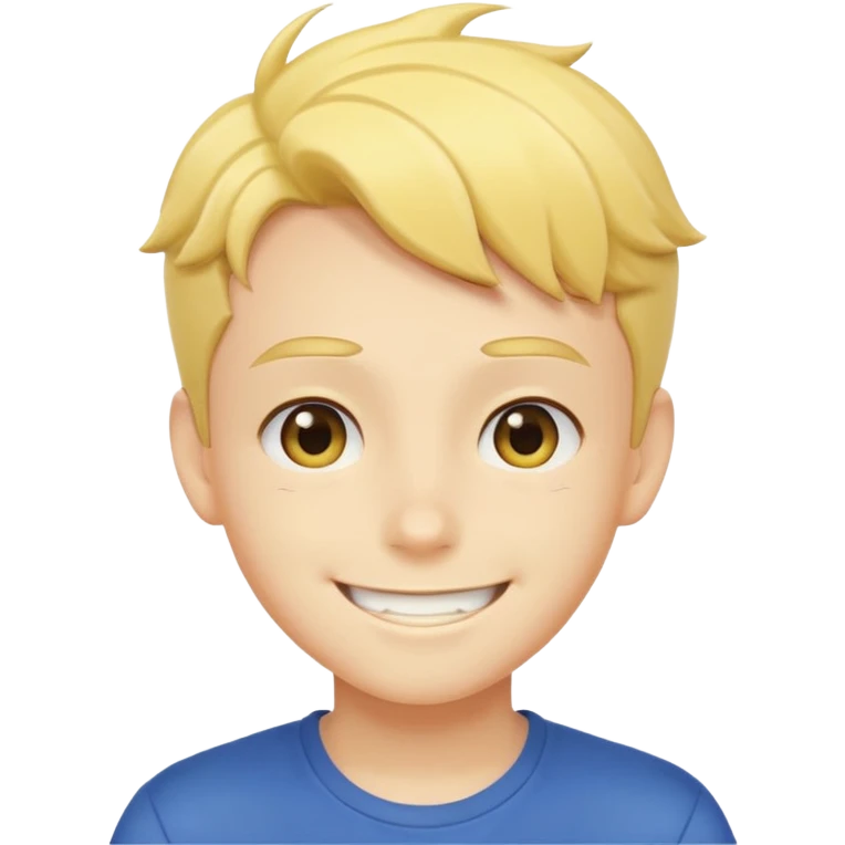 super cute anime pleading eyes classic yellow boy face cheesy smile bigger smile and thicker eyebrows  emoji