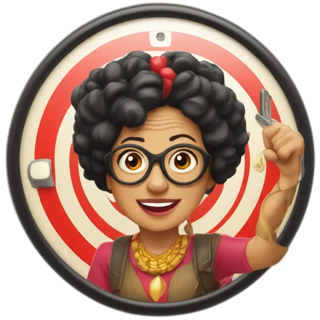 Megawati riding bullseye emoji