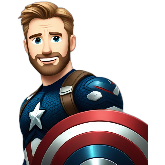 chris evans as captain america emoji