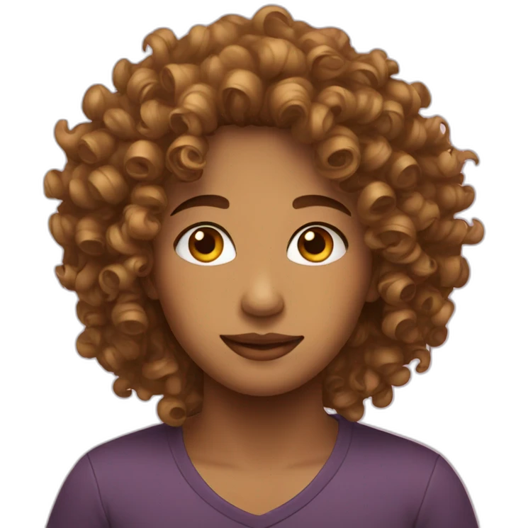 curly hair emoji