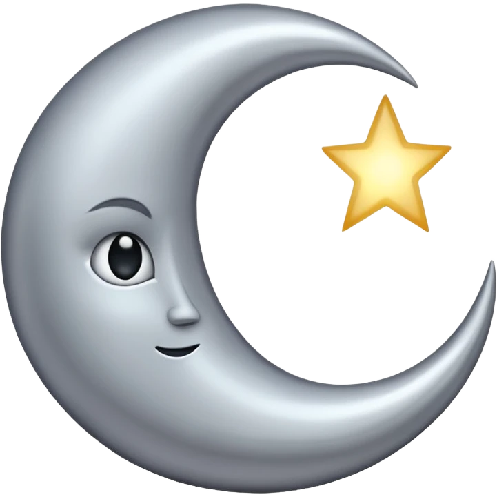 The crescent moon emoji
