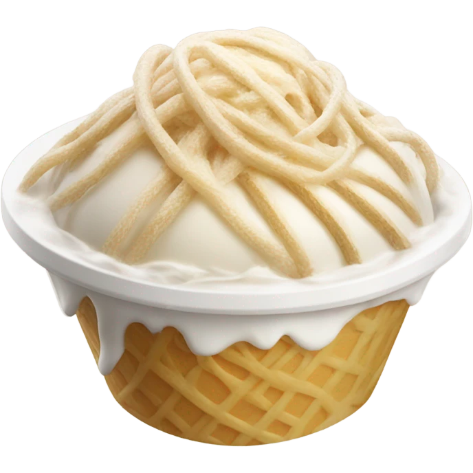 Montblanc icecream (vermicelli on top of ice cream) emoji
