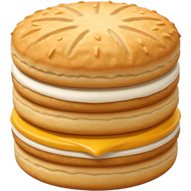 fluffy, round, plain McDonald's biscuit emoji