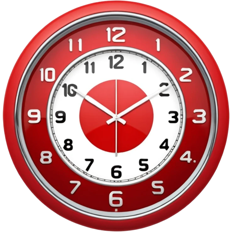red wall clock emoji