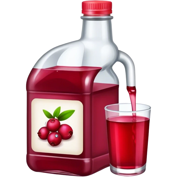 Bottle cranberry juice emoji