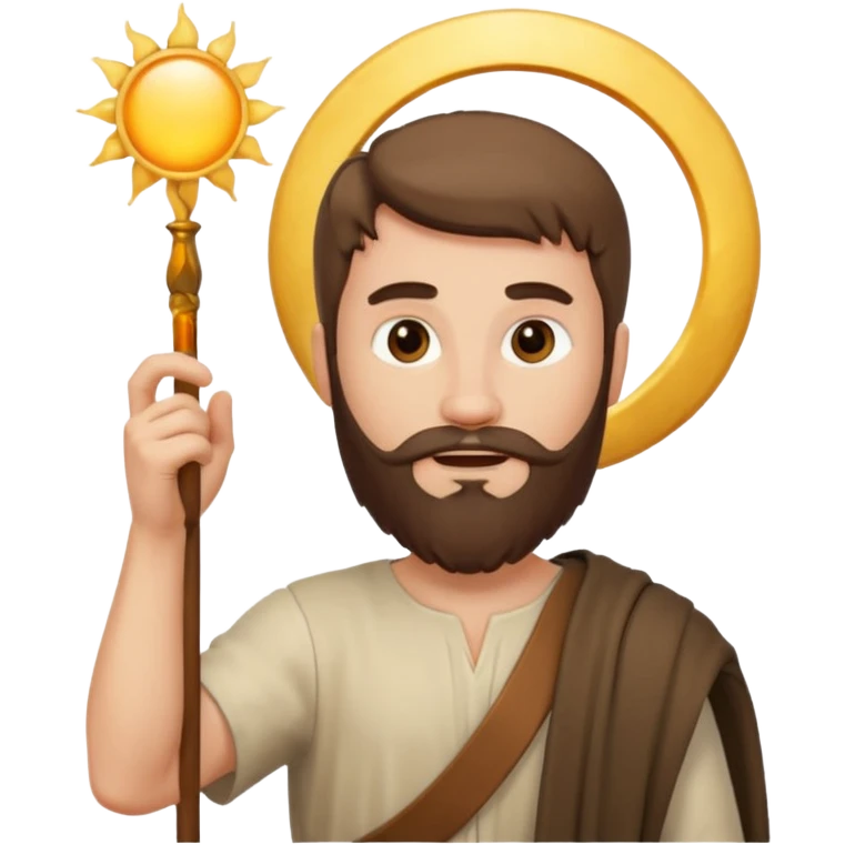 joshua bible chracter bearded man raising his hand stopping the sun emoji
