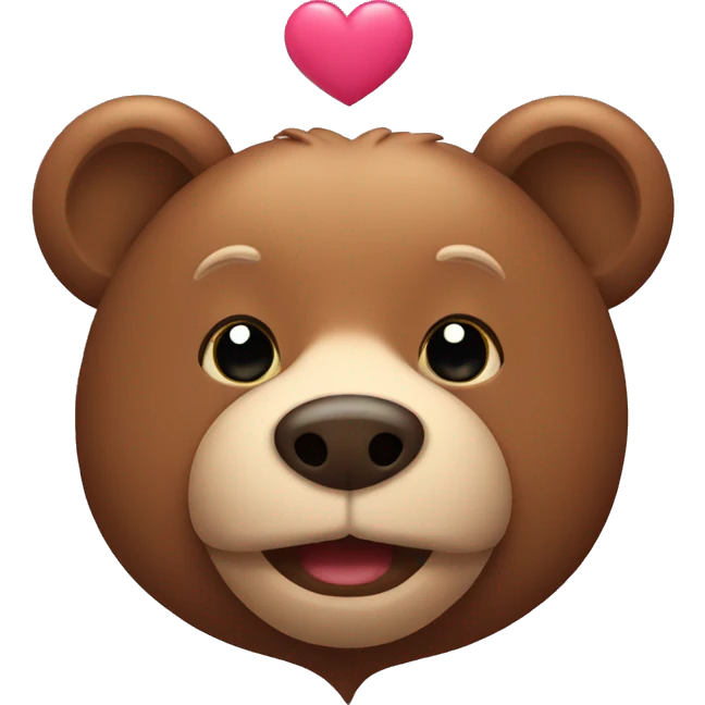 Bear with hearts emoji