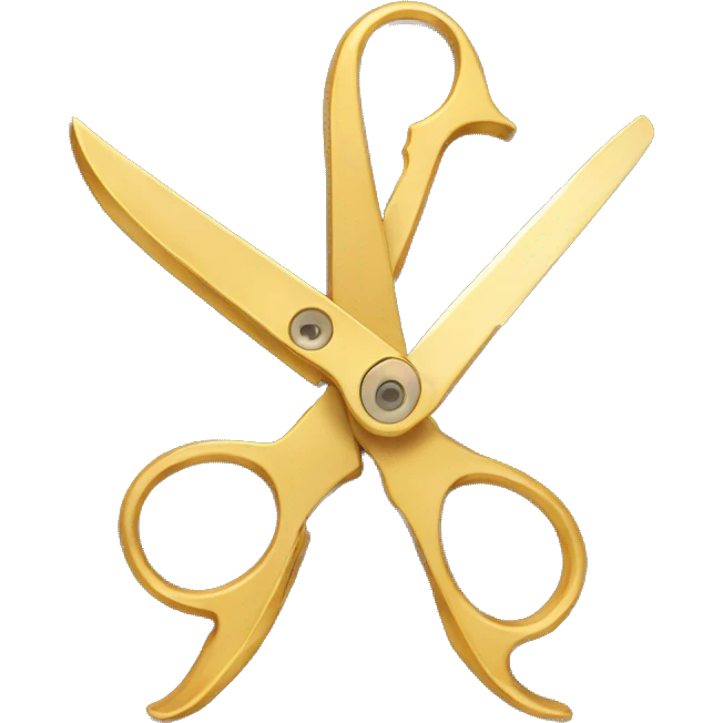 gold hair shears emoji
