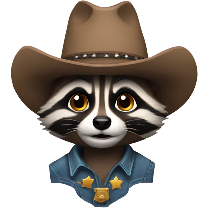 Cowboy raccoon  emoji
