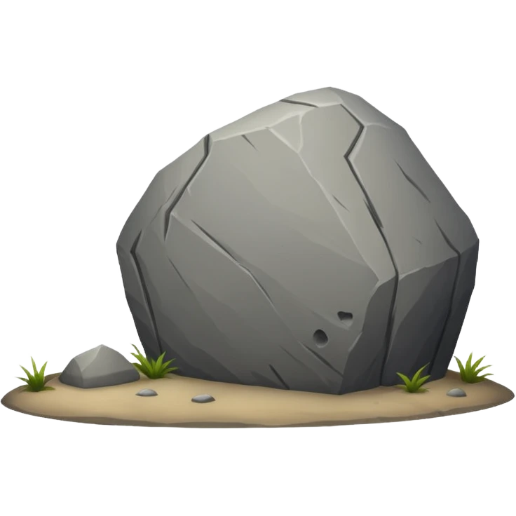 A BOULDER in front of a tomb emoji