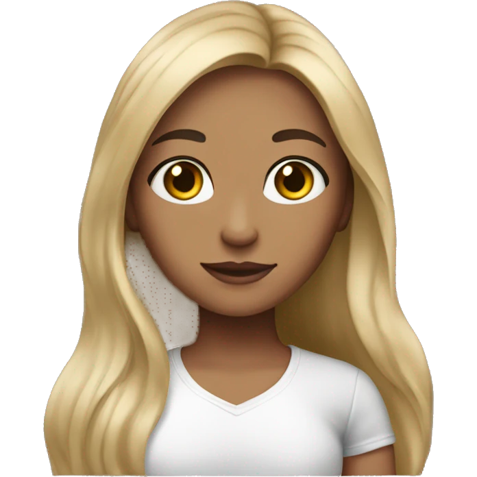 girl with long brunette hair with hazel eyes and long lashes emoji