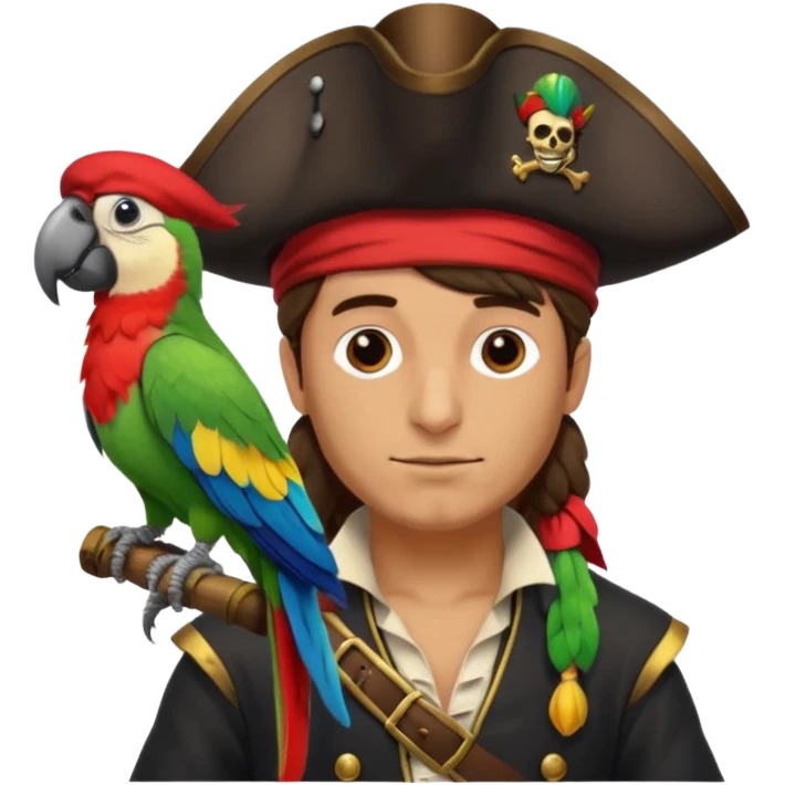 pirate and parrot emoji