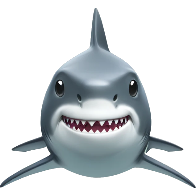 Shark with a top ha emoji