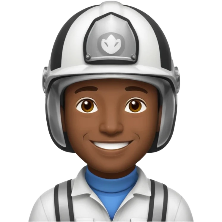 Ingeniero morocho con casco blanco emoji