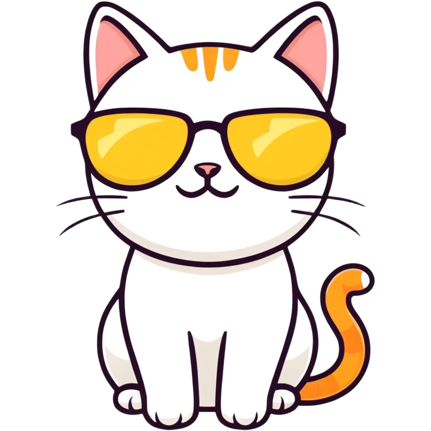 Cat with sunglasses emoji