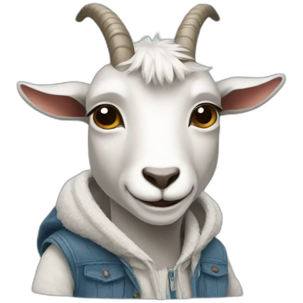 Goat with clothes emoji