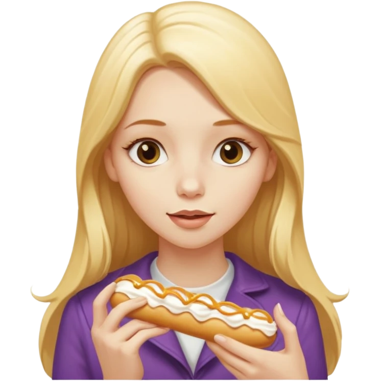 Butterscotch éclair and white girl bear combined  emoji