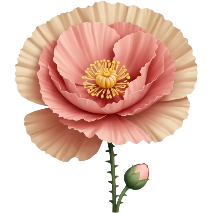 Carnation poppy beige light rose emoji