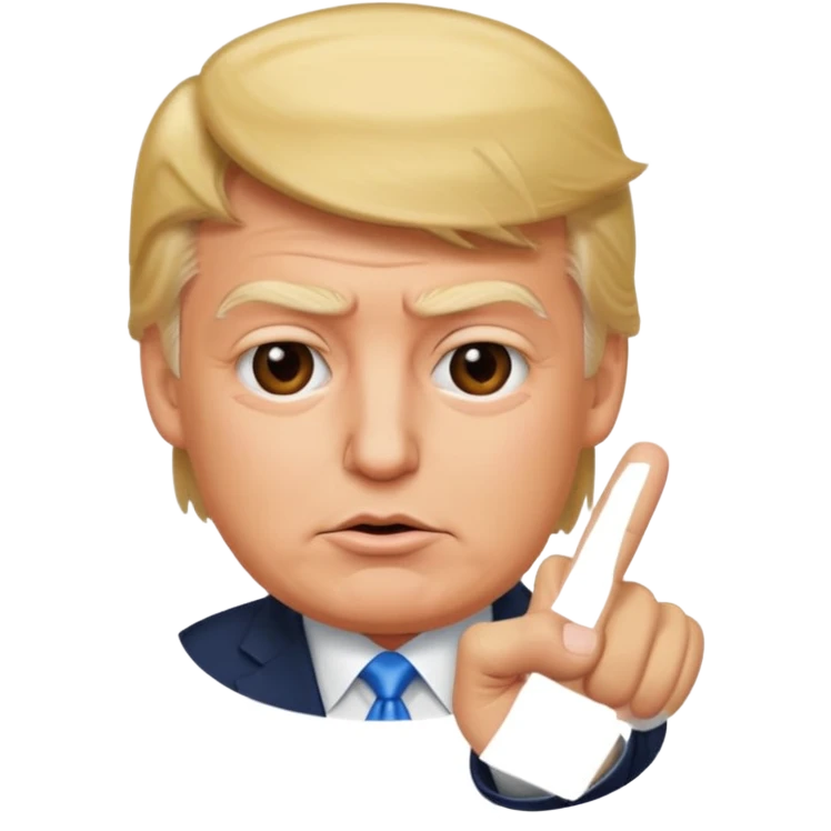 Trump shows the finger  emoji