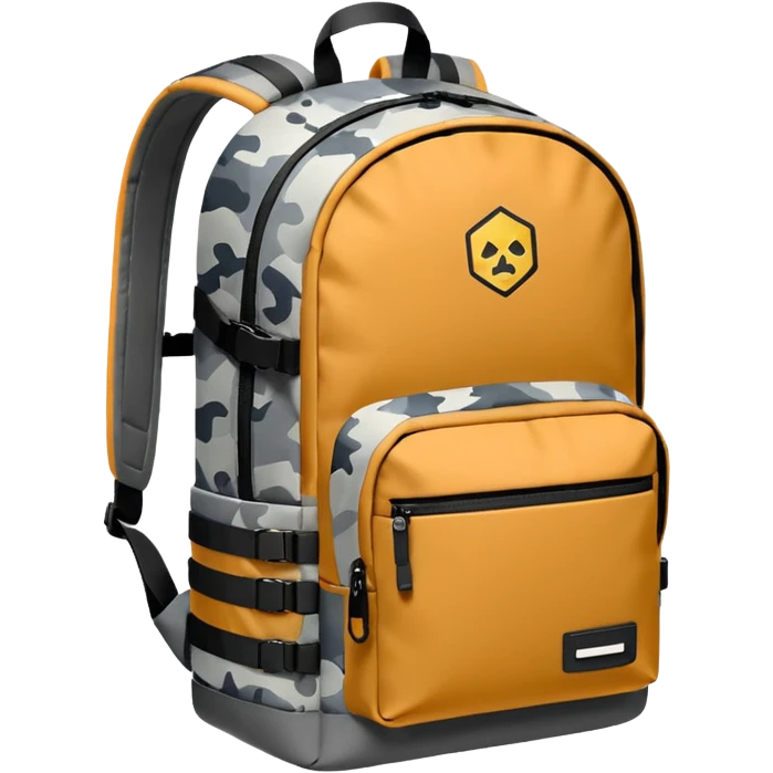grey urbran camo backpack emoji