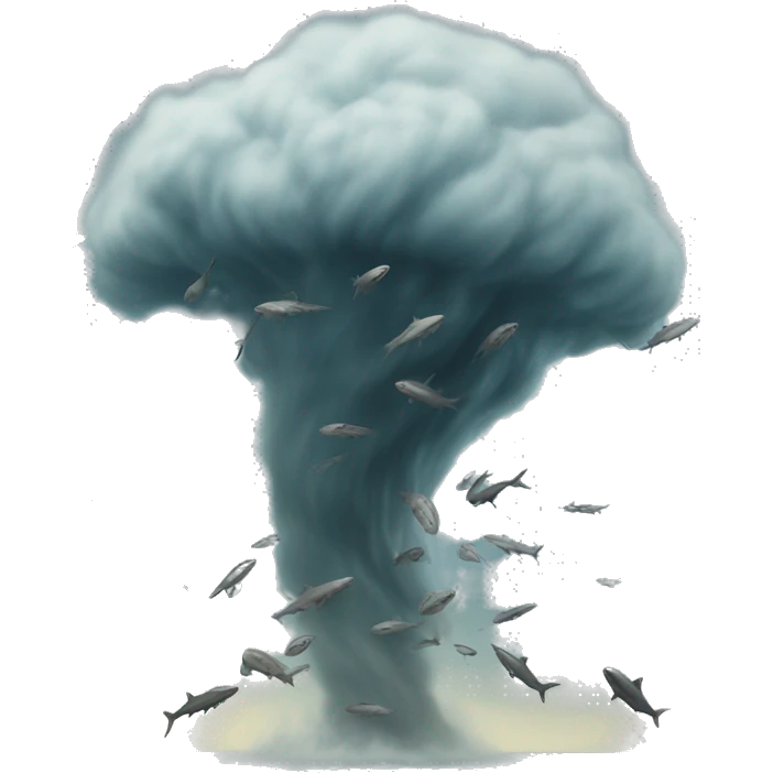 tornado full of sharks emoji