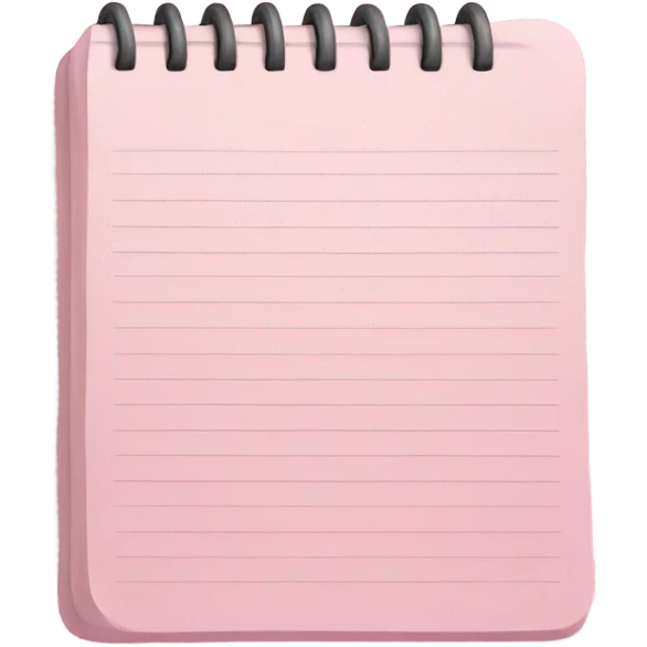 light pink notepad emoji