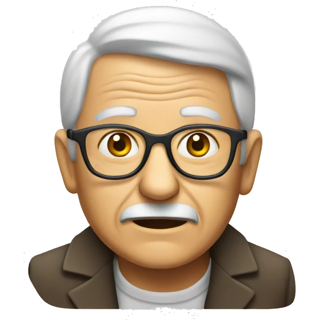 Old person with money emoji