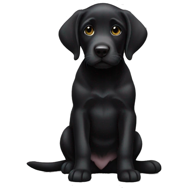 Black lab puppy emoji