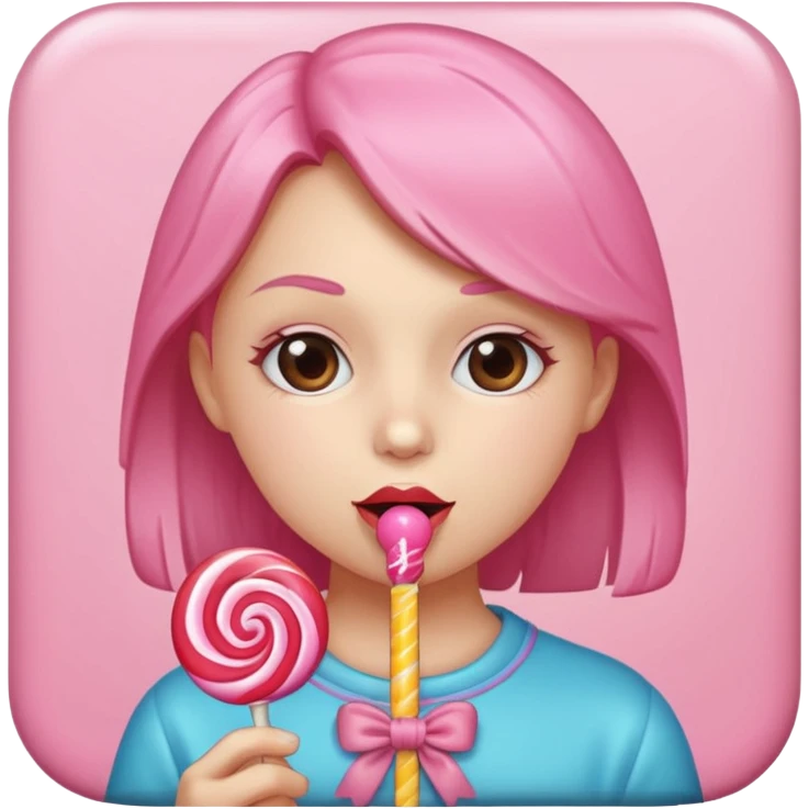 Girl sucking emoji