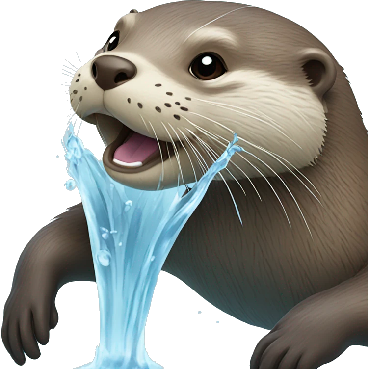 Otter splashing in water emoji