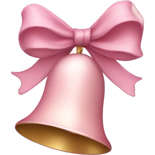 Light pink Christmas bells emoji