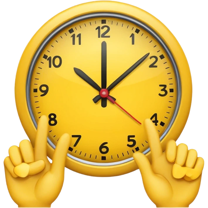 Clock it emoji with the fingers emoji