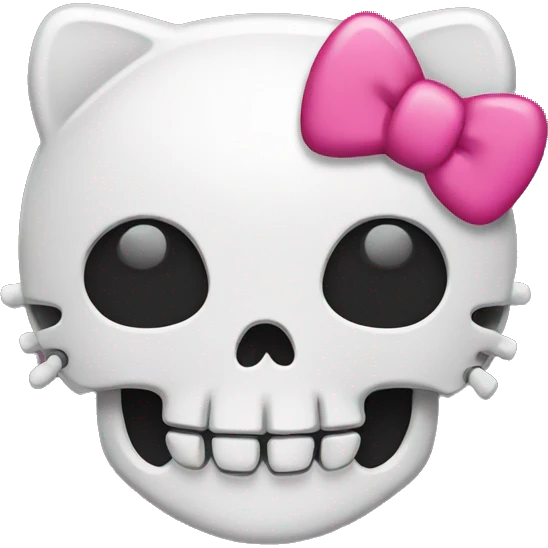 Hello kitty skull emoji