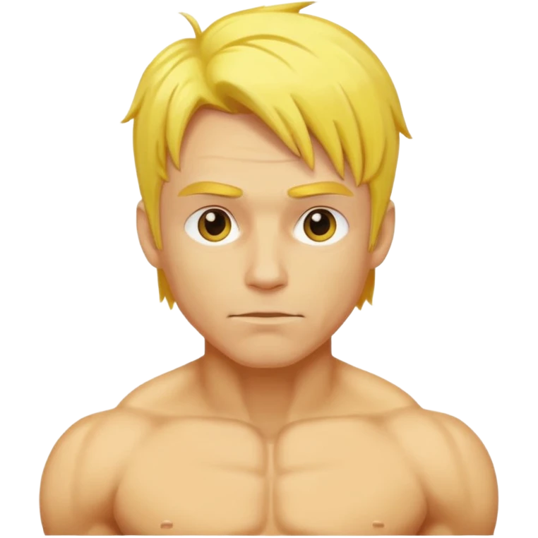 Male core muscles yellow default skin and hair emoji