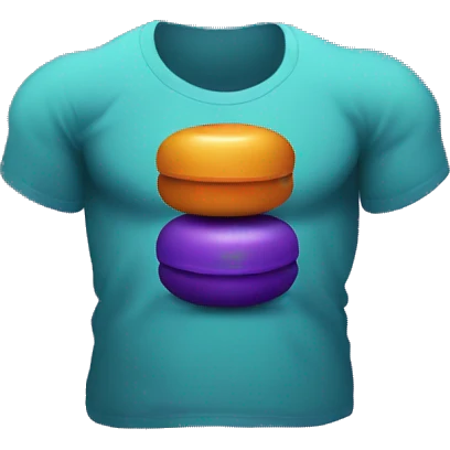 T shirt with the image of a gym weight on it emoji