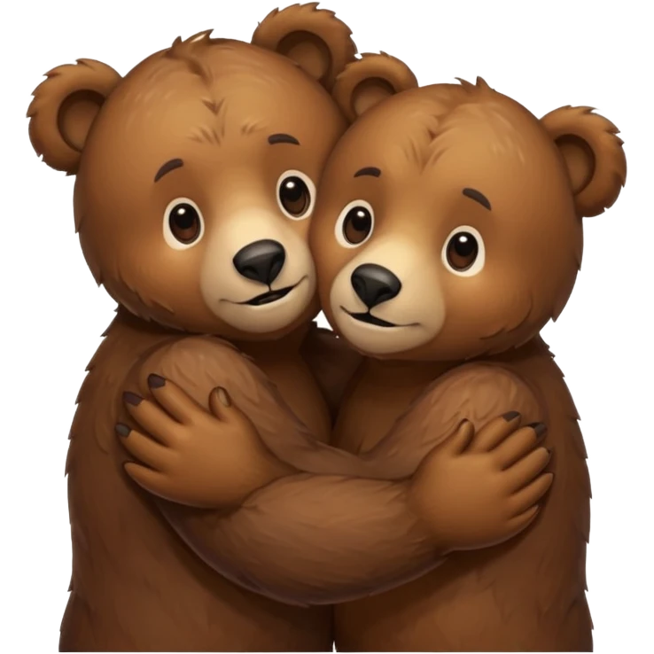 2 bears hugging emoji