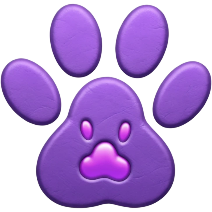 purple pawprint emoji