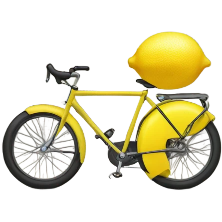 lemon in a bike emoji