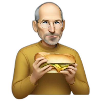 Steve jobs eating sandwich emoji