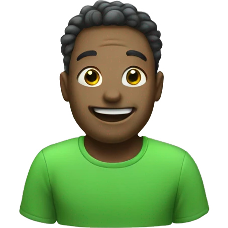 Green happy emoji