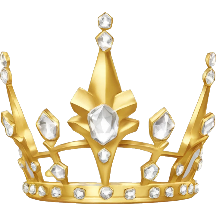 dainty gold crown crystal tiara  emoji