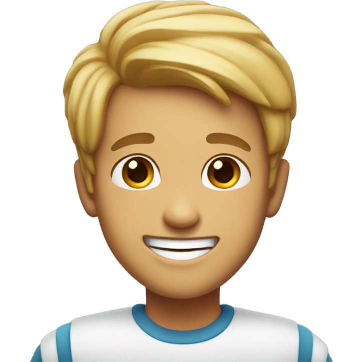 smiling boy with beard portrait emoji