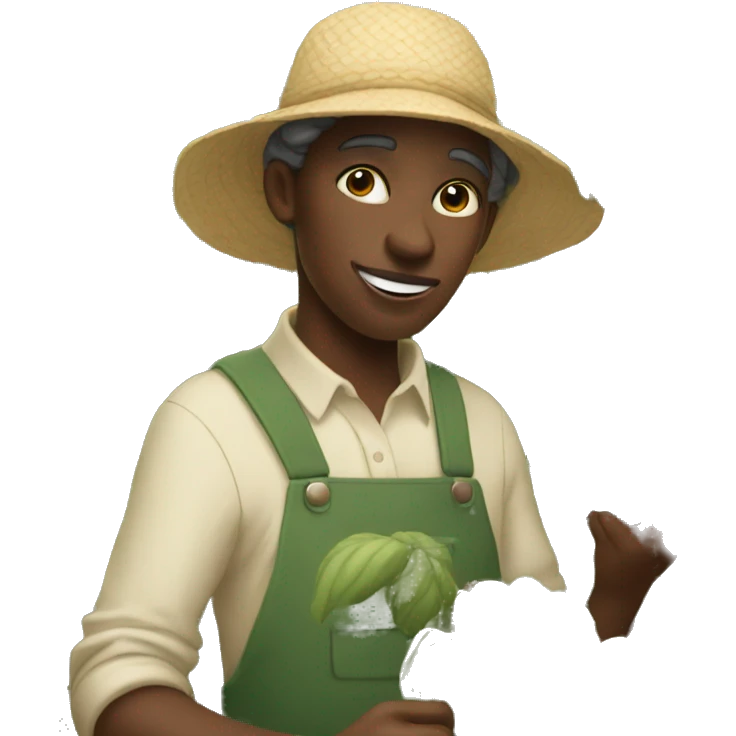 someone picking cotton emoji