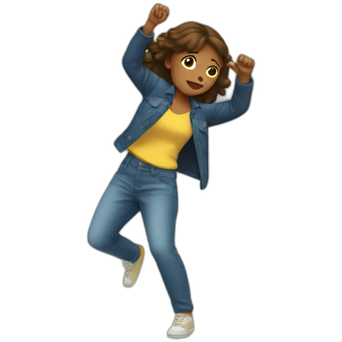 Fille qui dab emoji