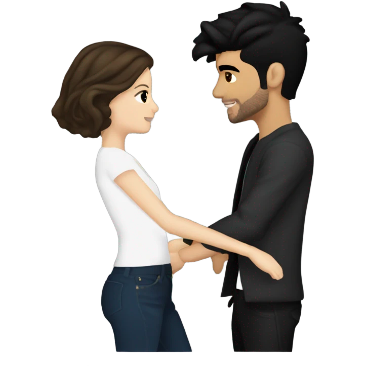 Zayn Malik slow dancing with a brunette  emoji