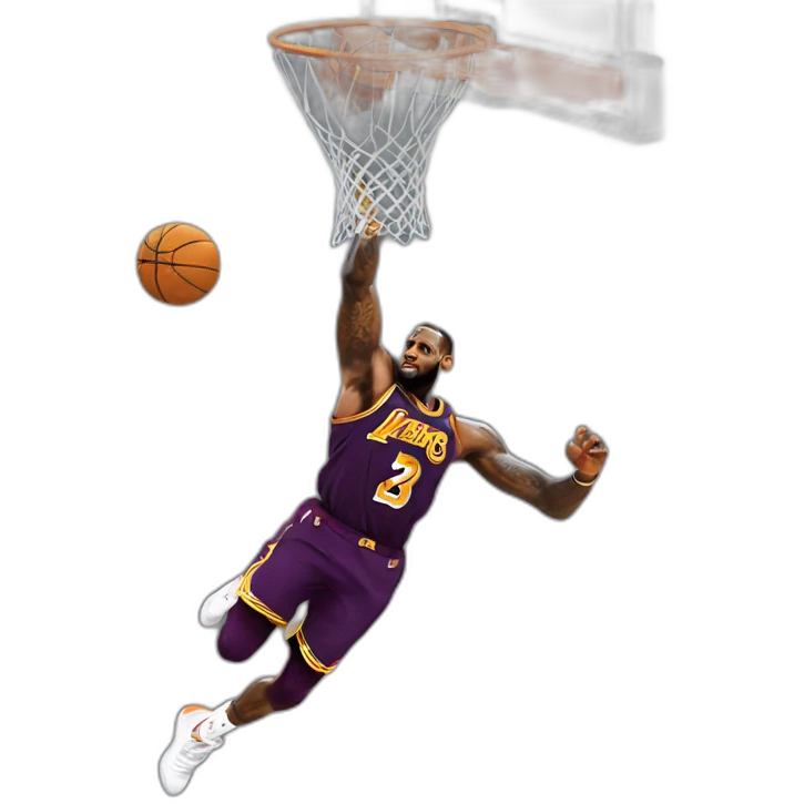 LeBron James qui dunk emoji