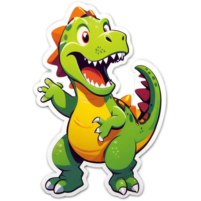 Dinosaur dancing emoji