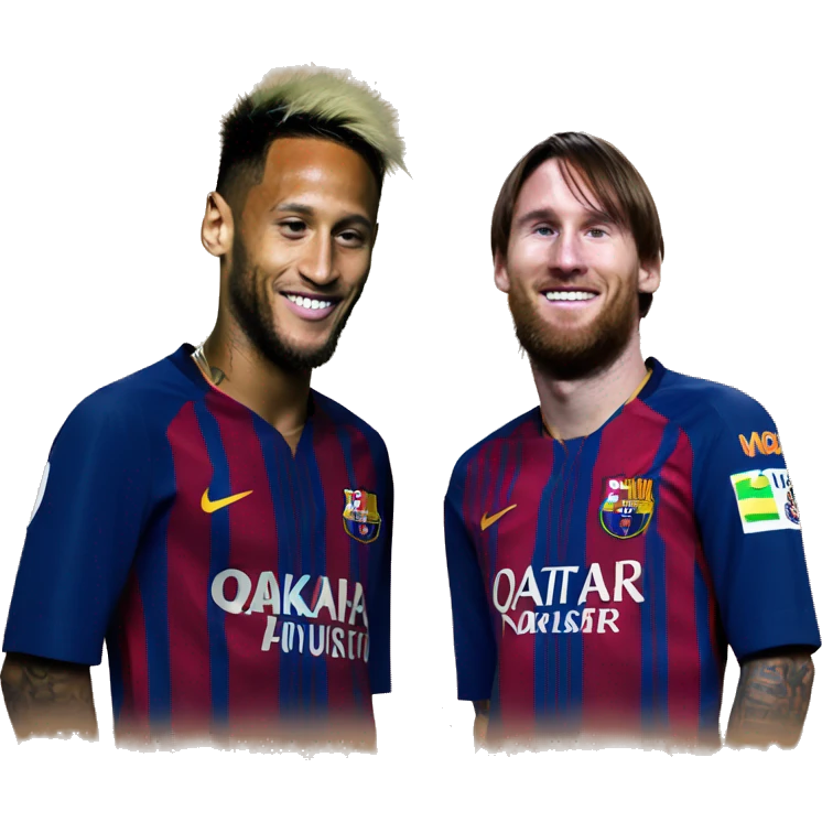 Neymar e messi emoji